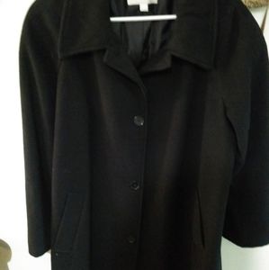 Black wool winter coat